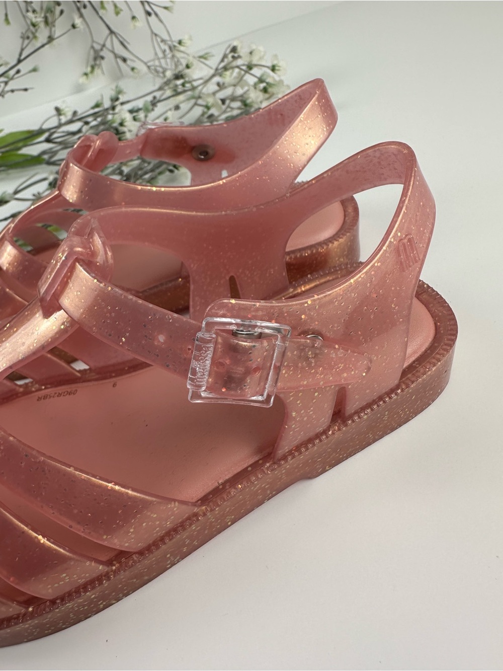 Mini Melissa Pink Glitter Jelly Sandals Toddler Size 13 - Picture 13 of 13